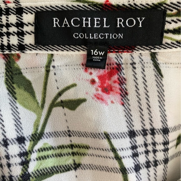 Rachel Roy Collection Plus Size Long Sleeve Floral Blouse Career NWT Size 16W - Picture 6 of 9